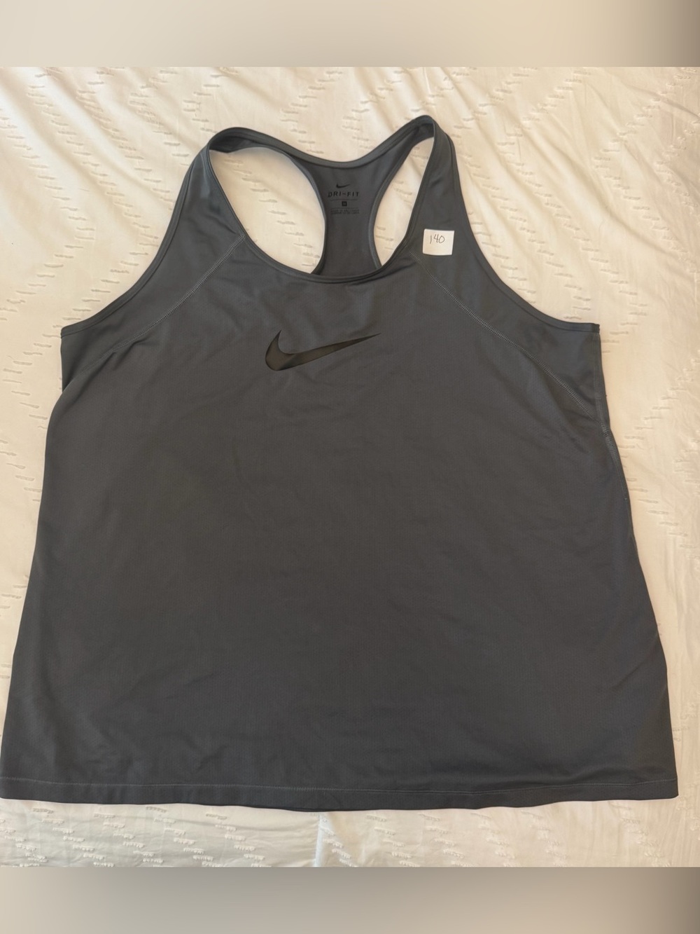 Nike Dri-FIT Racerback Tank - Charcoal Gray